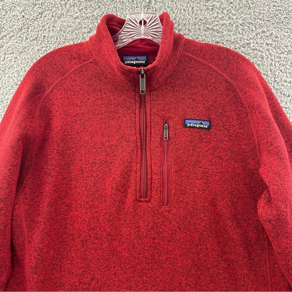 Patagonia Better Sweater 1/4 Zip Long Sleeve Pullover Red 25522 Men's Medium - Picture 2 of 9